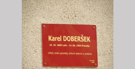 Gedenktafel, Karel Doberšek gewidmet - Bild 1