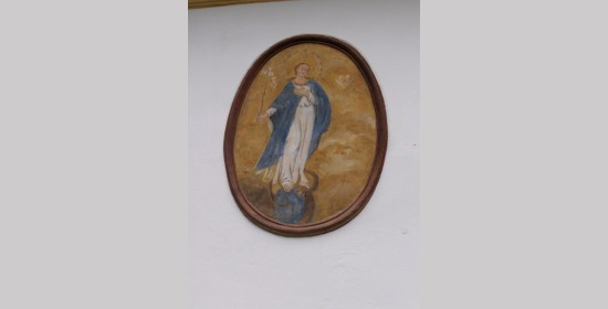 Freska Device Marije na župnišču Libeliče - Slika 1