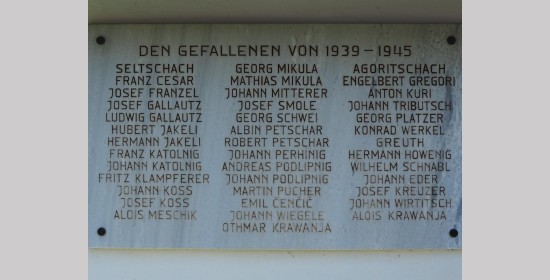 Gefallenengedenktafeln Seltschach - Bild 3