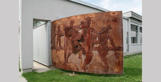 Metallkunstwerk "..darum lauf solange, bis du der Sieger bist" - Bild 2