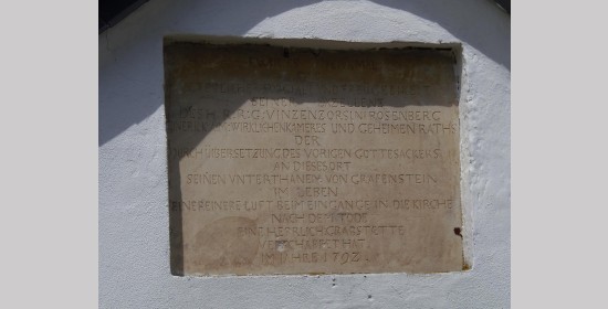 Gedenkinschrift Friedhofsportal Grafenstein - Bild 1